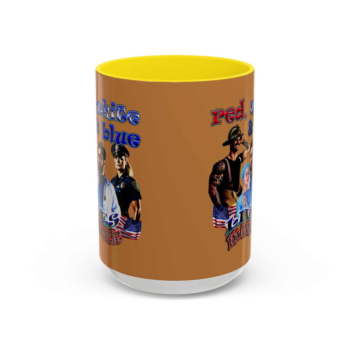 rw&b lives matter - Accent Mug (light brown)