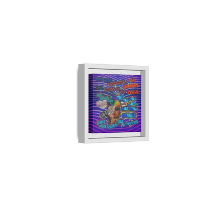 drop the beat - framed canvas art (purple wave)