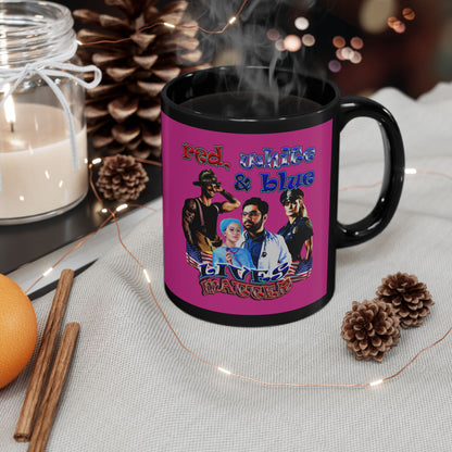 rw&b lives matter - Black Mug (pink)
