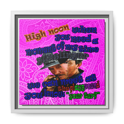 high noon - framed canvas art (pink swirl)