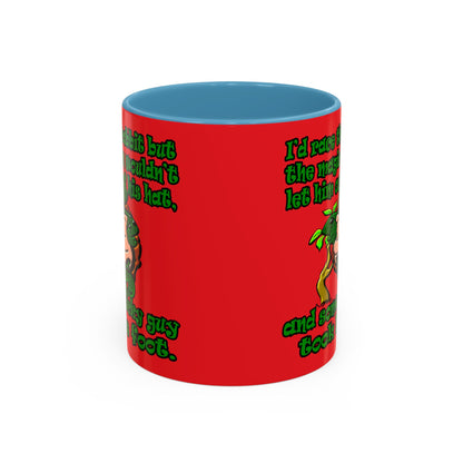 turtle race - Accent Mug (red)