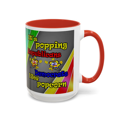 popping like popcorn - Accent Mug (rainbow split)