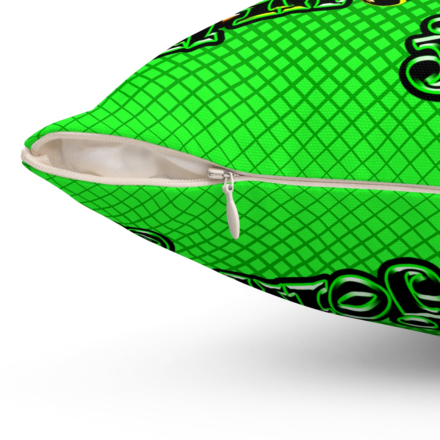 og - Spun Polyester Square Pillow - (logo green)