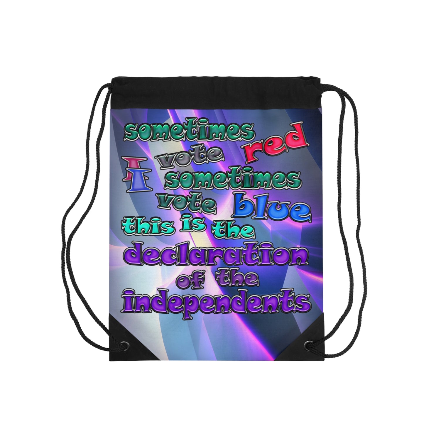 declaration of the independents - Drawstring Bag (grey-pink wave)