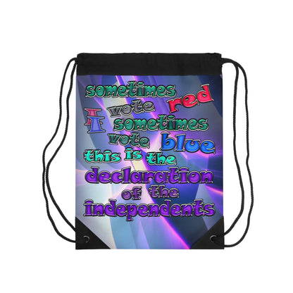 declaration of the independents - Drawstring Bag (grey-pink wave)