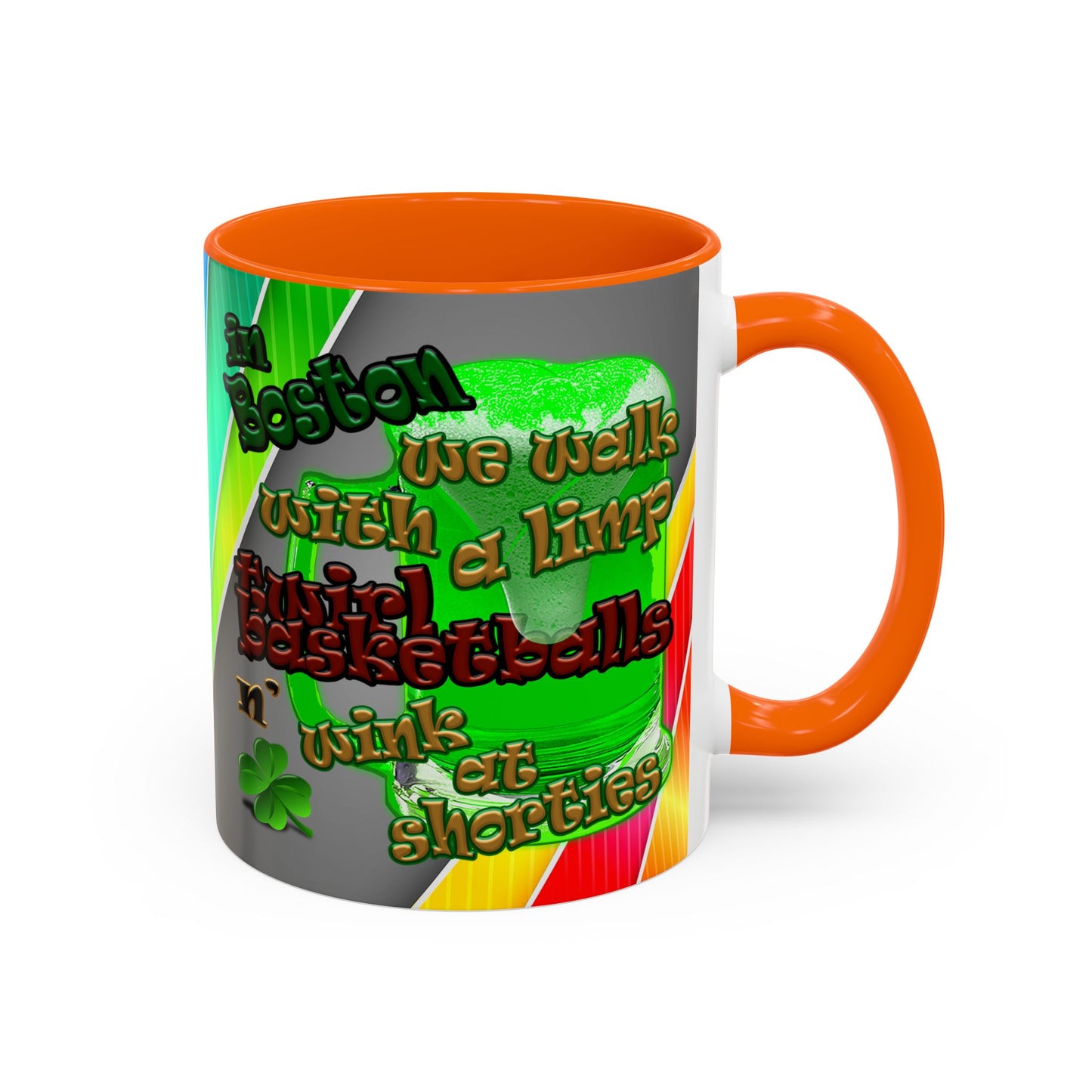 celtics logo - Accent Mug (rainbow split)