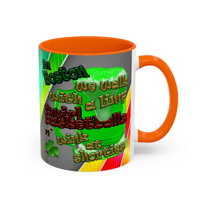 celtics logo - Accent Mug (rainbow split)