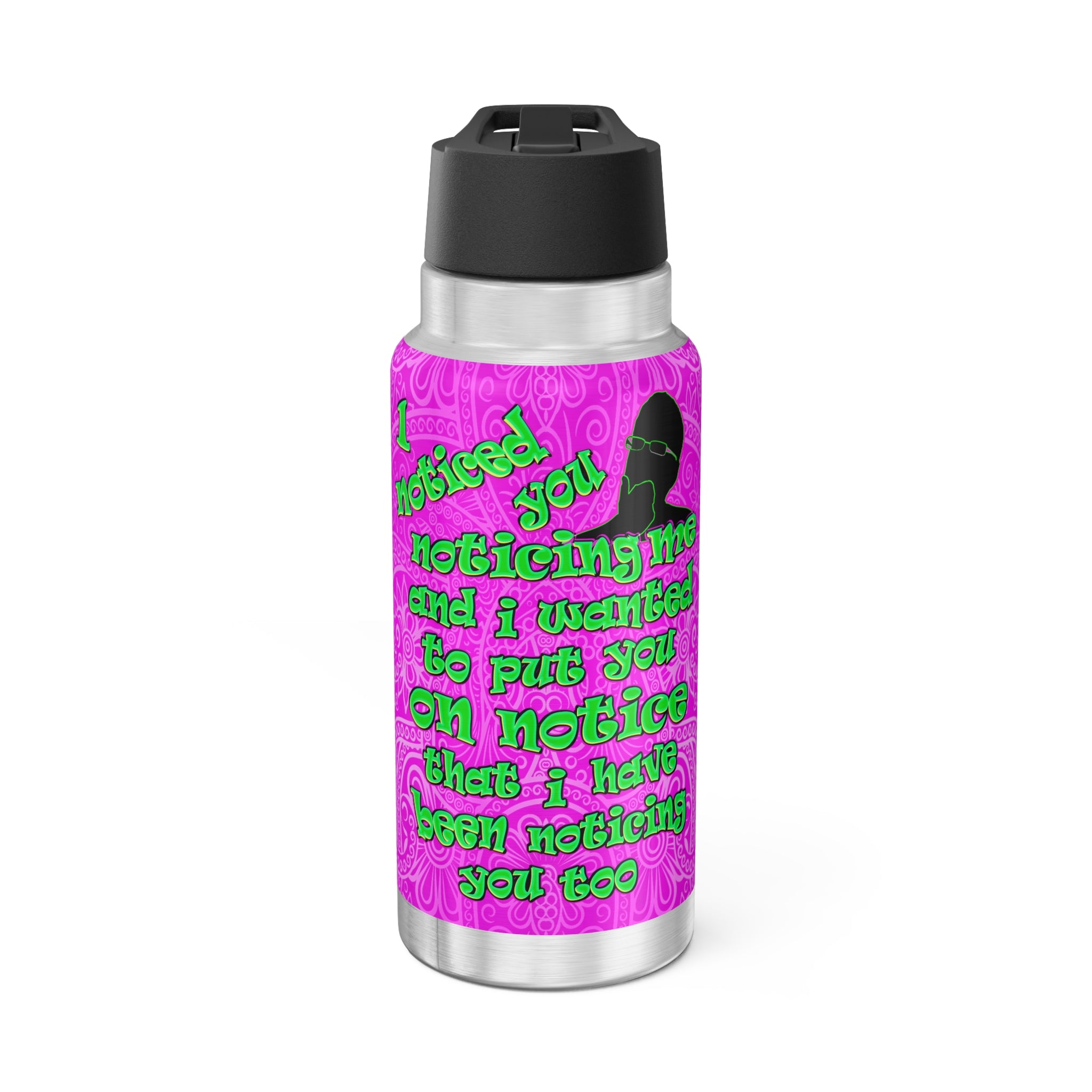 noticed you noticing - Gator Tumbler, 32oz  (pink swirl)