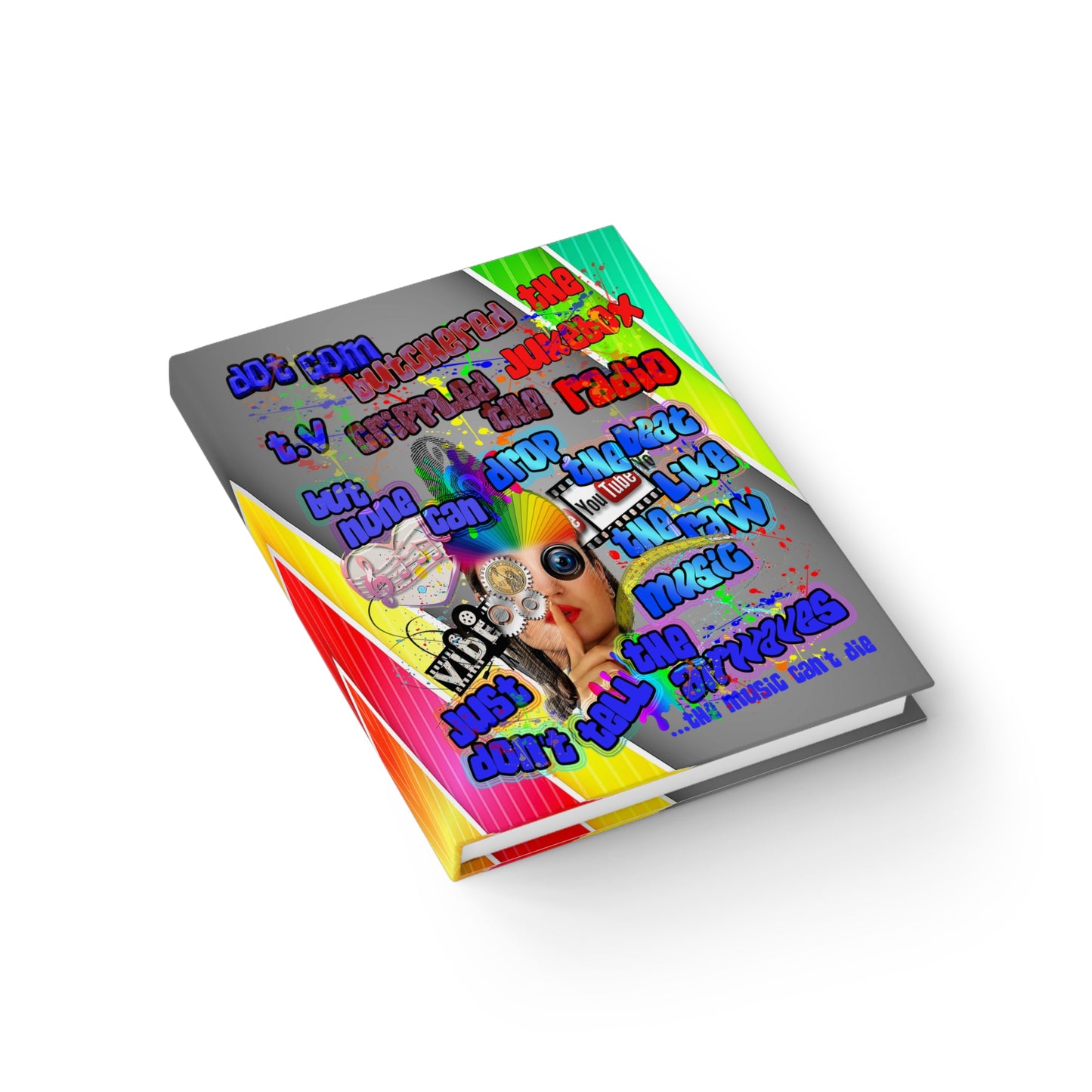 drop the beat - journal-blank (rainbow split)