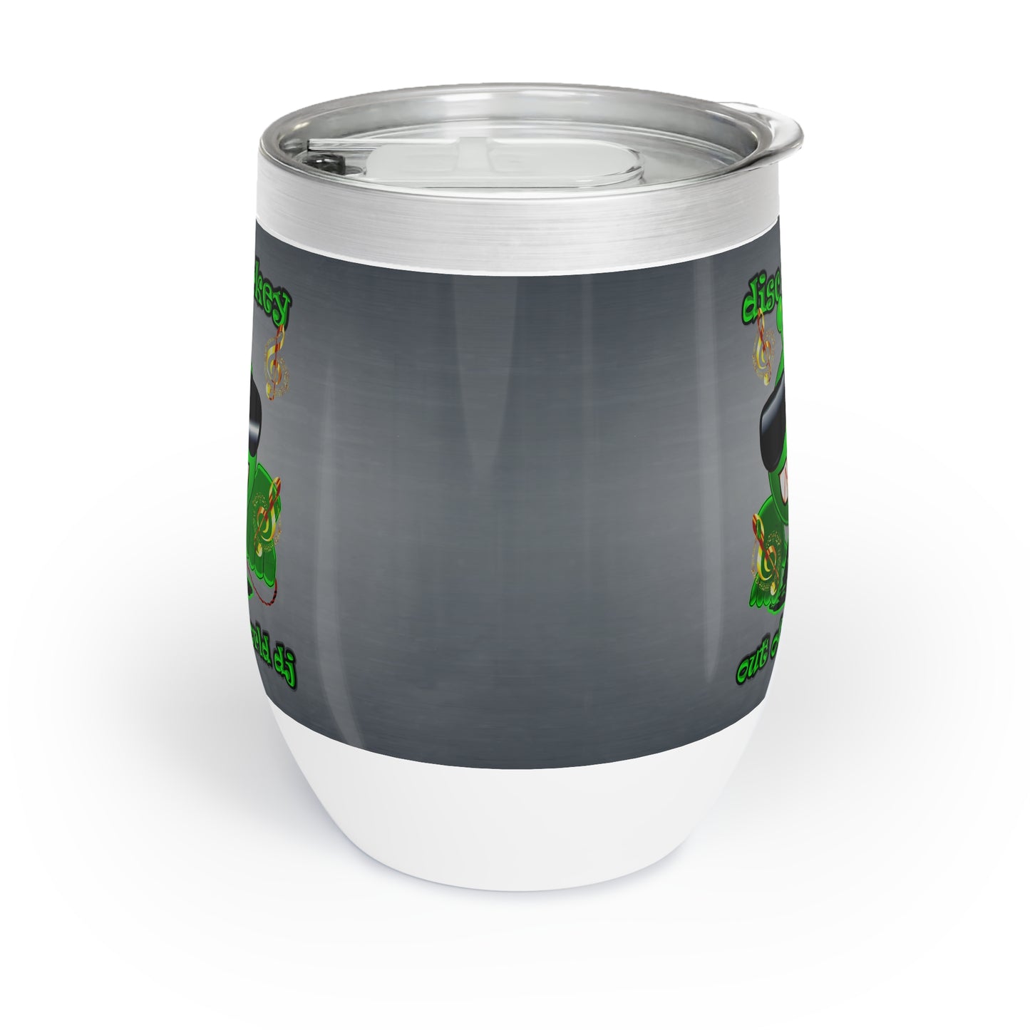disc jockey - Chill Wine Tumbler (grey-light grey)