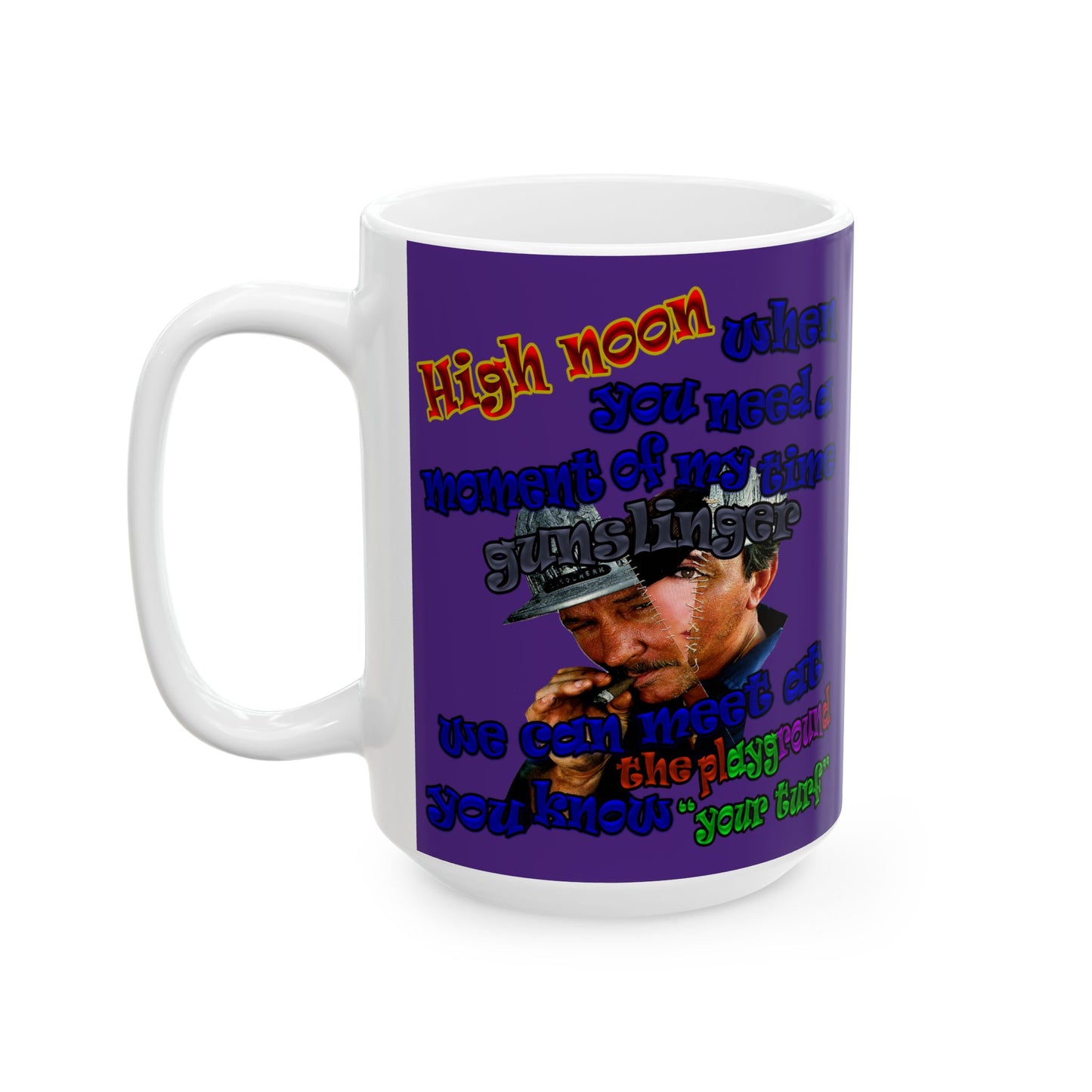 high noon - White Mug (purple)