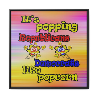 popping like popcorn - framed canvas art (color blur)