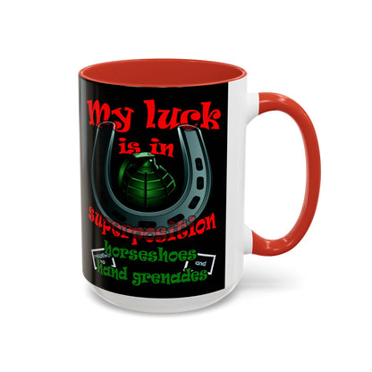 my luck - Accent Mug (black)