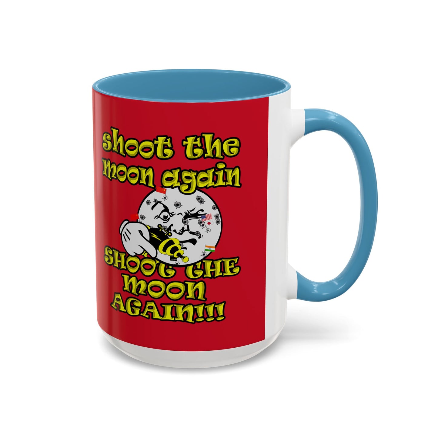 shoot the moon again - Accent Mug (dark red)