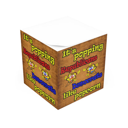 popping like popcorn - note cube (brown papyrus)