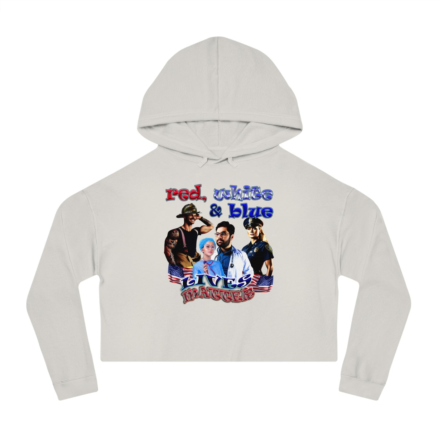 rw&b lives matter - Women’s Cropped Hooded Sweatshirt