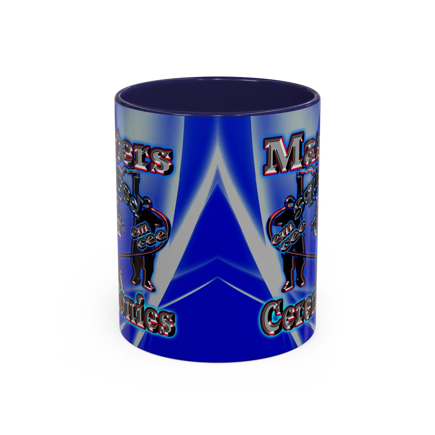 em cee squared - Accent Mug (blue-white wave)