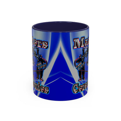 em cee squared - Accent Mug (blue-white wave)