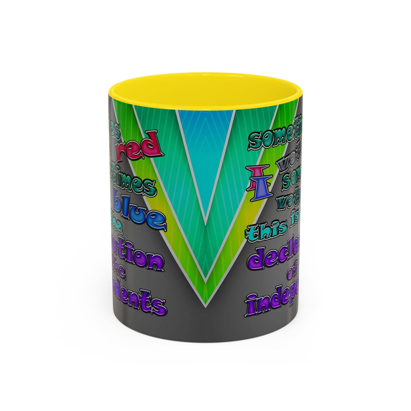 declaration of the independents - Accent Mug (rainbow split)