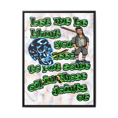 og - framed canvas art (white marble)