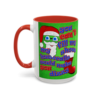 santa's shoes - Accent Mug (green turf)