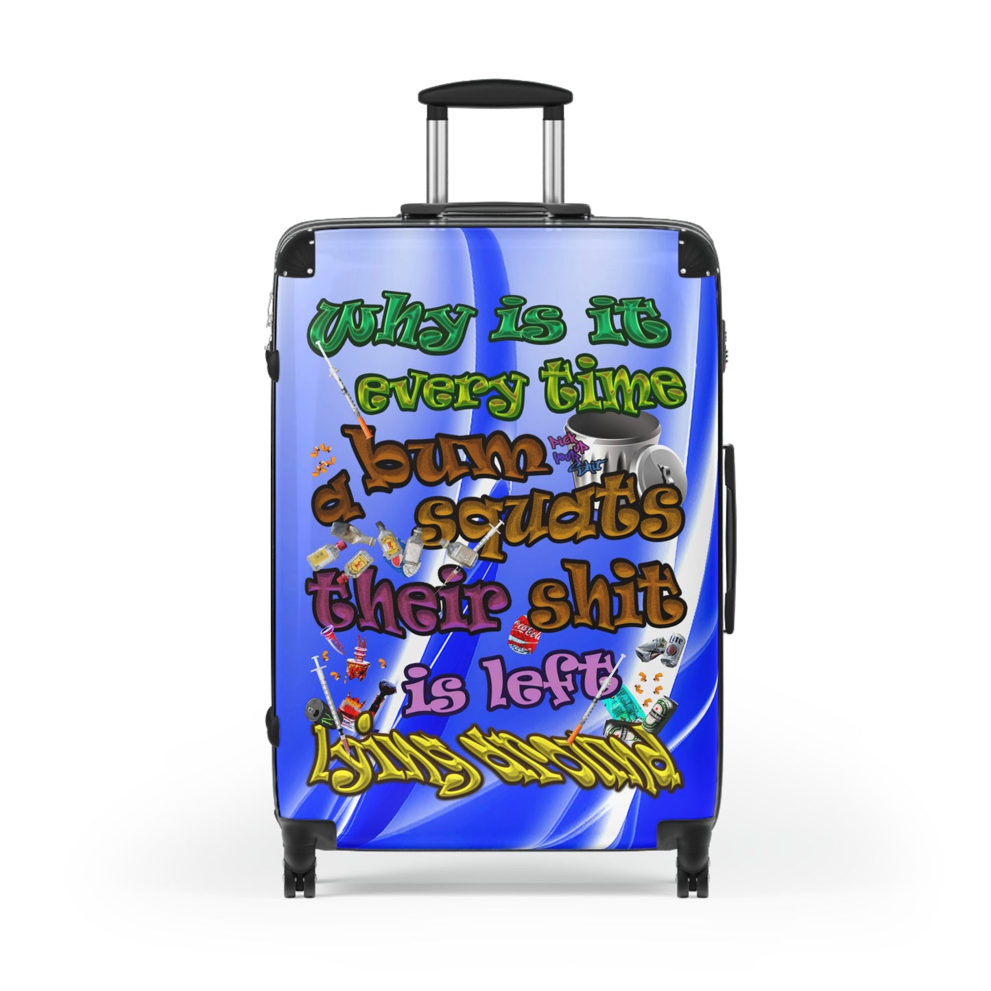 the bum's shit - Suitcase (blue-white wave)