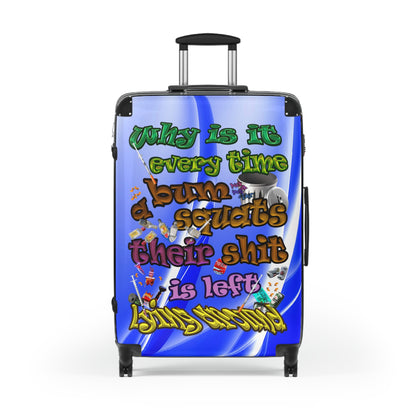 the bum's shit - Suitcase (blue-white wave)