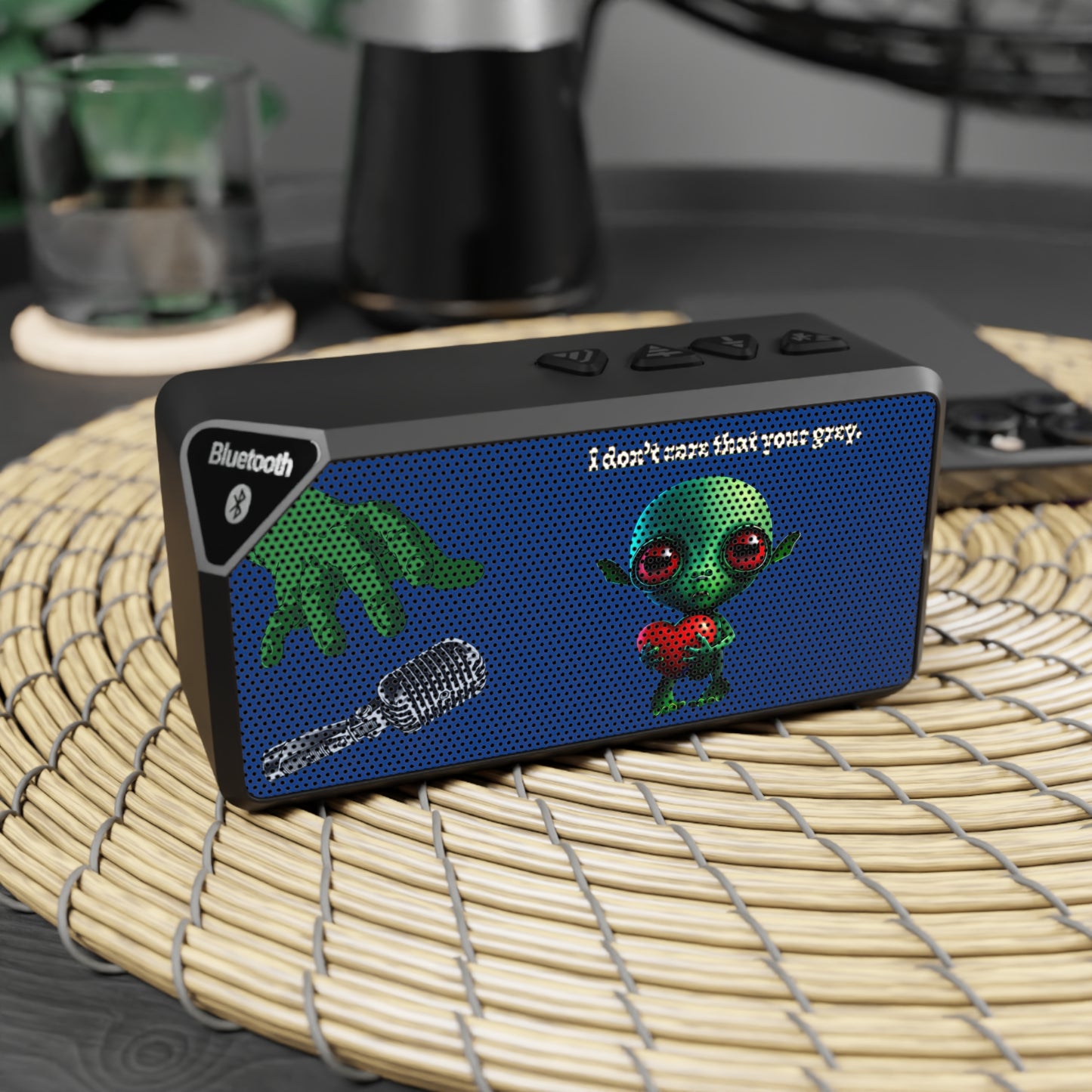I don't care that your grey - Jabba Bluetooth Speaker (dark blue)