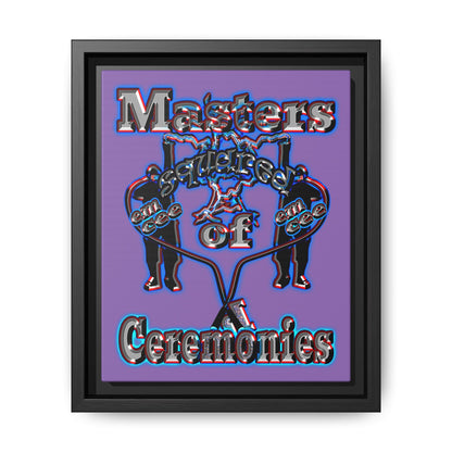 em cee squared - framed canvas art (light purple)