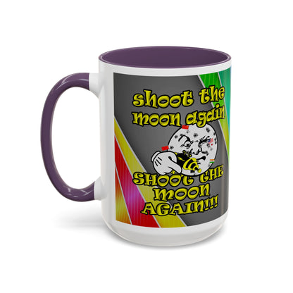 shoot the moon again - Accent Mug (rainbow split)