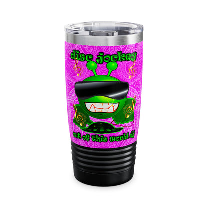 disc jockey - Ringneck Tumbler, 20oz (pink swirl)