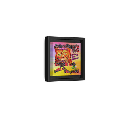 schrodinger's cat - framed canvas art (color blur)