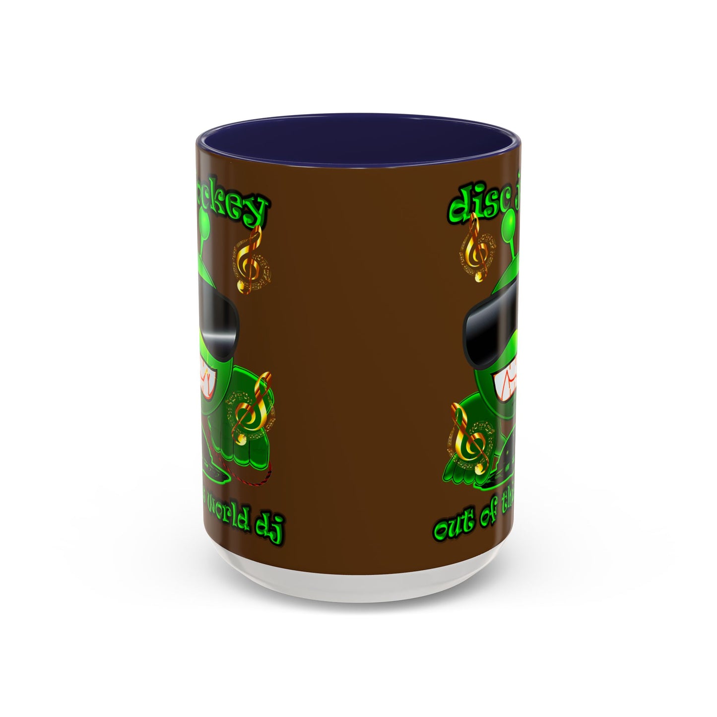 disc jockey - Accent Mug (brown)