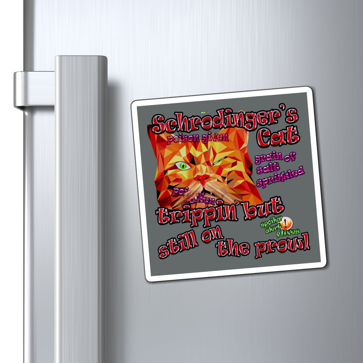 schrodinger's cat - Magnets - (dark grey)