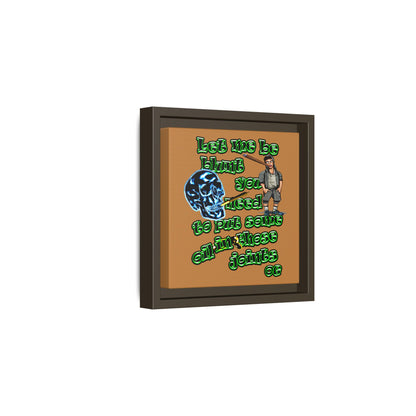 og - framed canvas art (light brown)