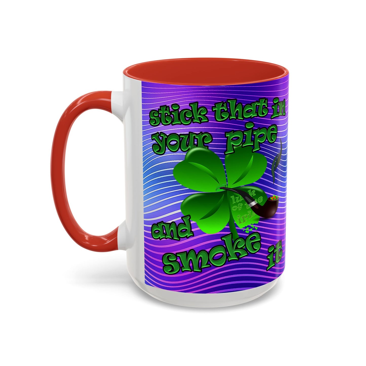 celtics logo - Accent Mug (purple wave)