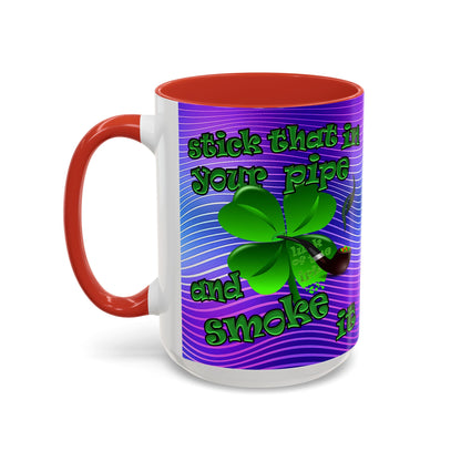 celtics logo - Accent Mug (purple wave)