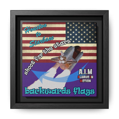 shoot for the stars - framed canvas art (purple)