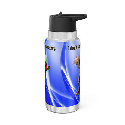 I don't care that your grey - Gator Tumbler, 32oz  (blue-white wave)