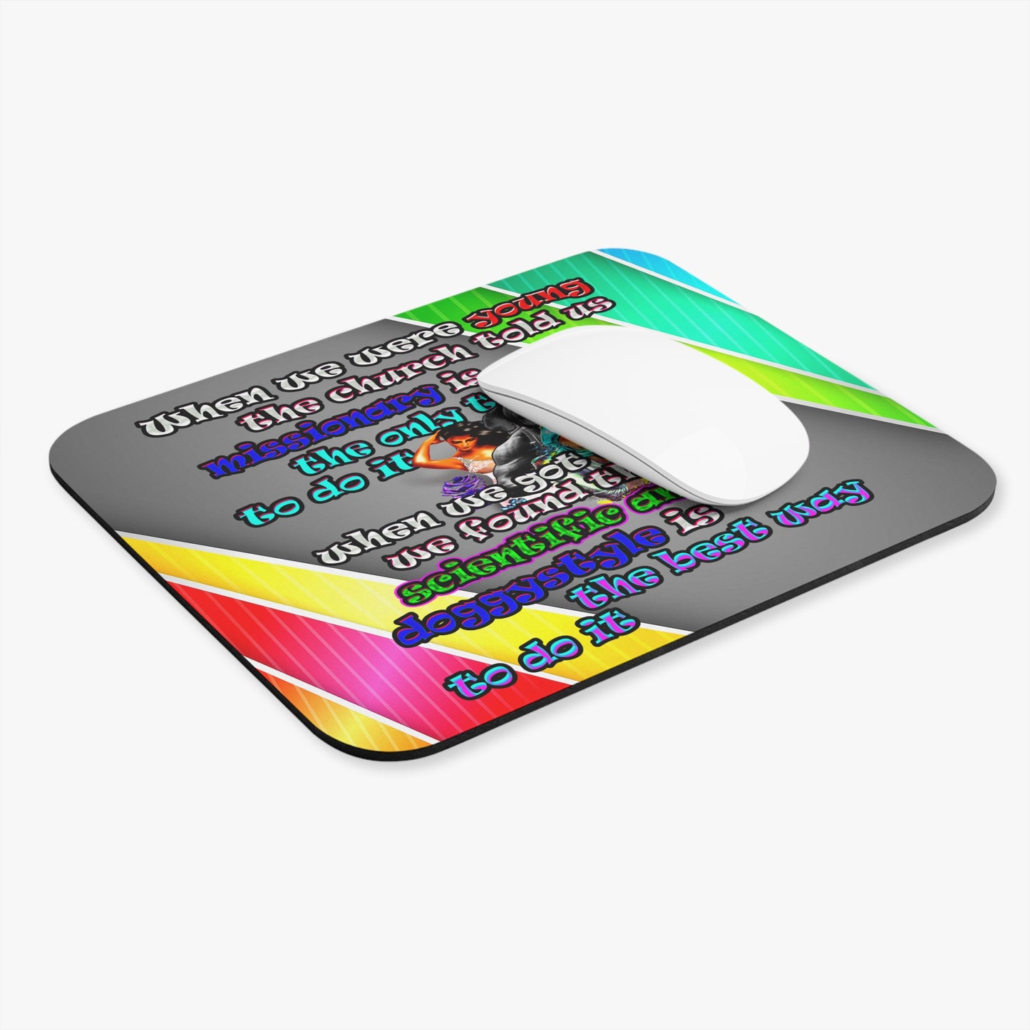doggystyle - Mouse Pad (Rectangle) (rainbow split)