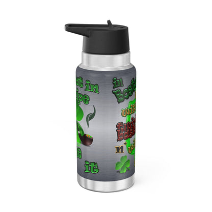 celtics logo - Gator Tumbler, 32oz  (brushed nickel)