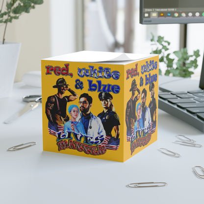 rw&b lives matter - note cube (yellow)