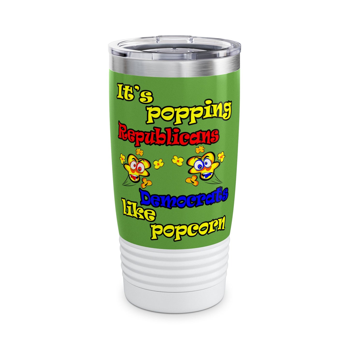 popping like popcorn - Ringneck Tumbler, 20oz (green)