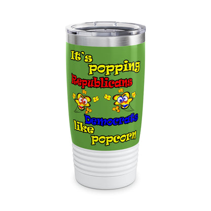 popping like popcorn - Ringneck Tumbler, 20oz (green)