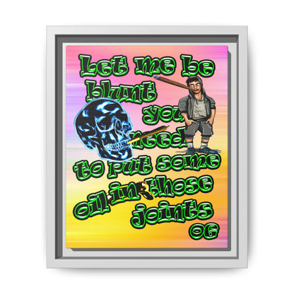 og - framed canvas art (color blur)