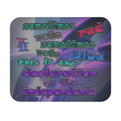 declaration of the independents - Mouse Pad (Rectangle) (grey-pink wave)