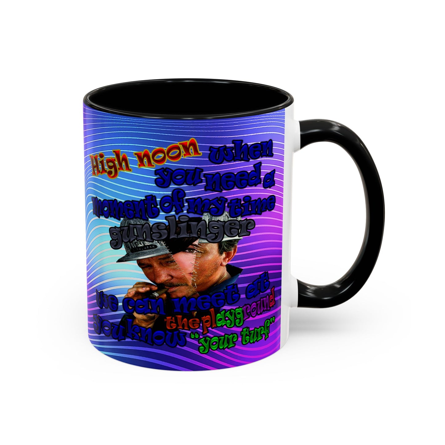 high noon - Accent Mug (purple wave)