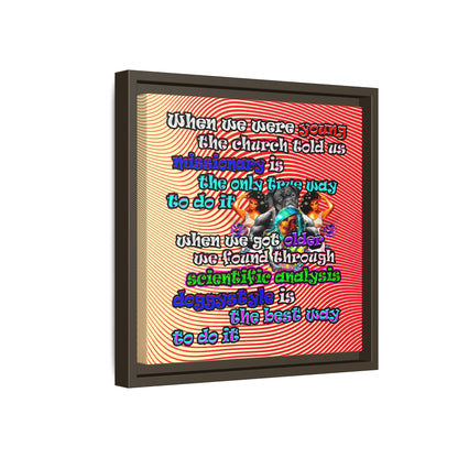 doggystyle - framed canvas art (yellow-orange wave)
