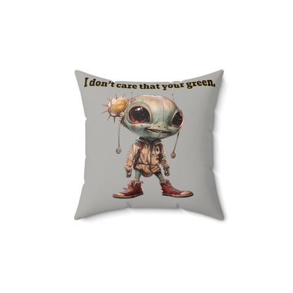 I don't care that your grey - Faux Suede Square Pillow - (light grey)
