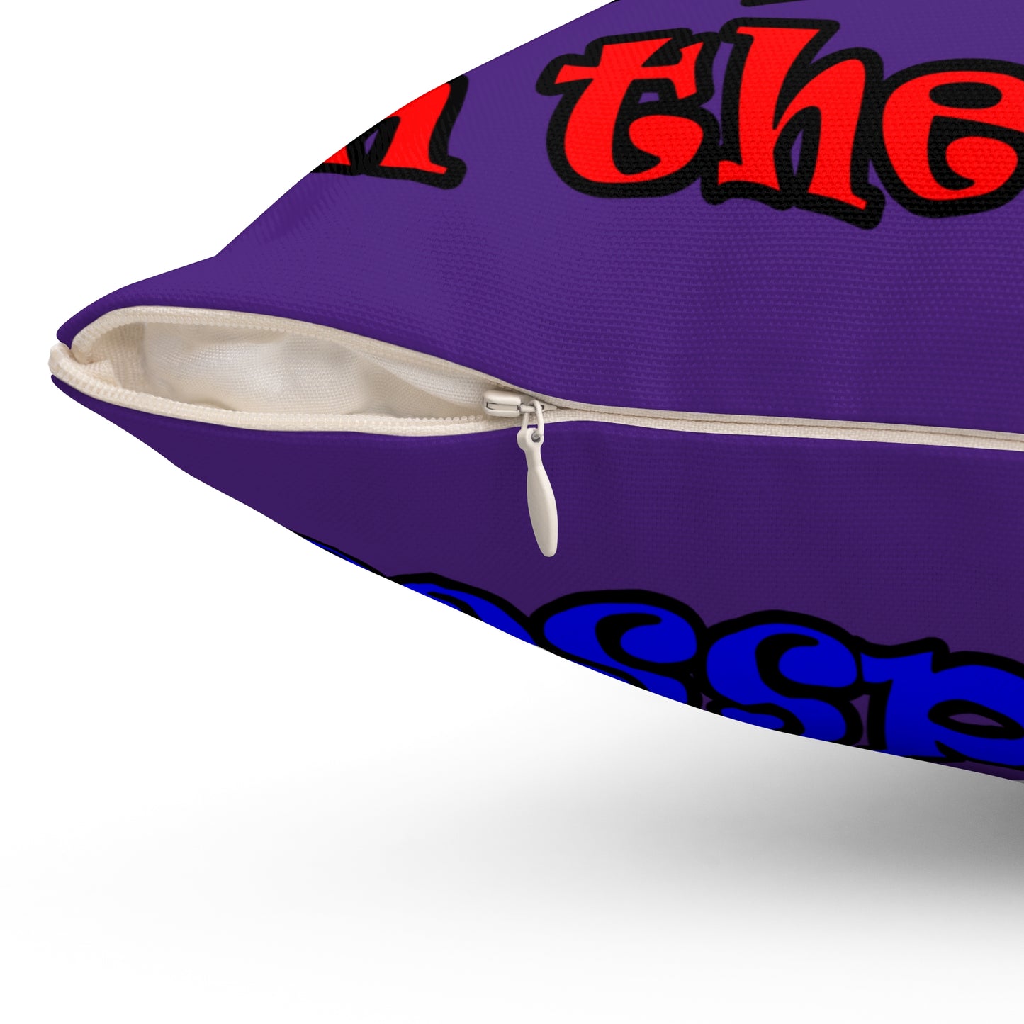 donkeys and elephants - Spun Polyester Square Pillow - (purple)